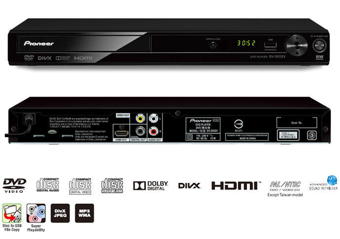 Pioneer Dv 3052 1080p Region Free Dvd Player