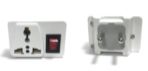 609H Universal Round Pin Plug Adapter with ON/OFF Switch for European Type C Outlet model 609H, European plug adaptor, EU adapter plug, adapter plug with switch, EU plug socket, universal plug, adapters, US, USA, europe, asia, africa, india, uk, universal adapters,220 plug,220v adapter,220 volt adapter,220 adaptor