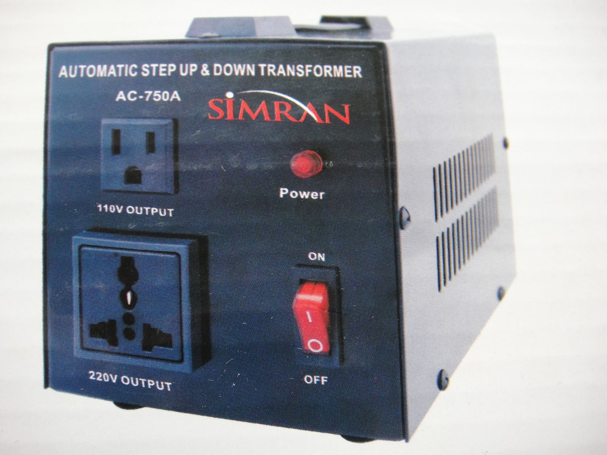 Simran AC-750 2000W USB Step Up Down Voltage Converter Transformer for sale online 