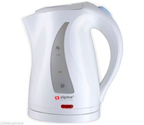 Alpina 220V 1.7L Electric Cordless Kettle 220 Volt for Europe Asia Africa 