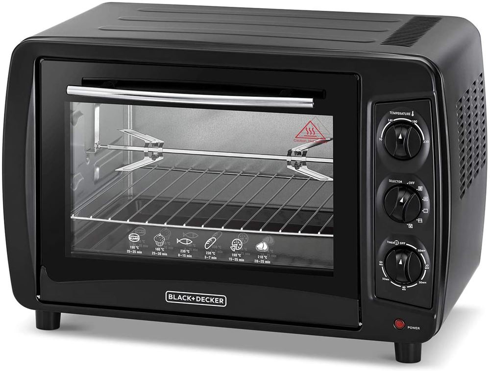 Black And Decker TRO35 220 Volt 35L Double Glass Multifunction Toaster Oven  with Rotisserie for Toasting/ Baking/ Broiling 220V-240V For Export  (NON-USA)