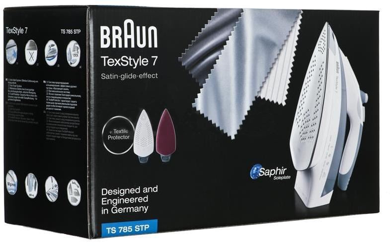 Details about   Braun TS785 220 Volt Steam Iron Auto Shut-Off 2400W With Extra Soleplate 