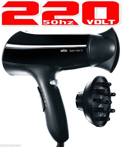 Braun HD330 220 Volt SatinHair 3 Hair Blower Dryer (Not For Use in USA)