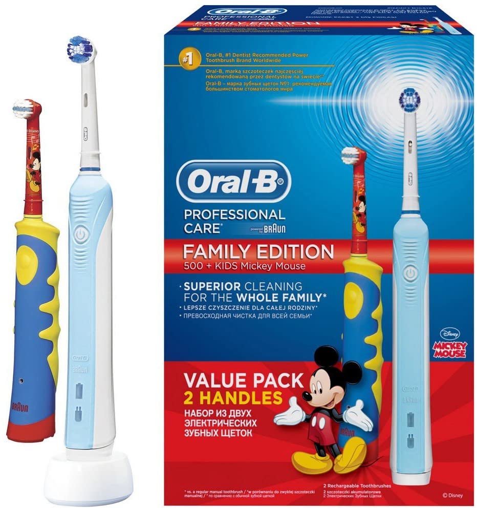 Braun Oral-B Value Pack 220 Volt Electric Toothbrushes With 2 Heads ...