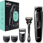 Braun SK3300 220 Volt EU Plug 4-in-1 Face & Head, Beard Trimmer Hair Clipper Styling Kit with Gillette Razor