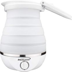 Brentwood KT-1508W 0.8 Ltr Dual-Voltage Collapsible-Travel Kettle 110-220-Volt White