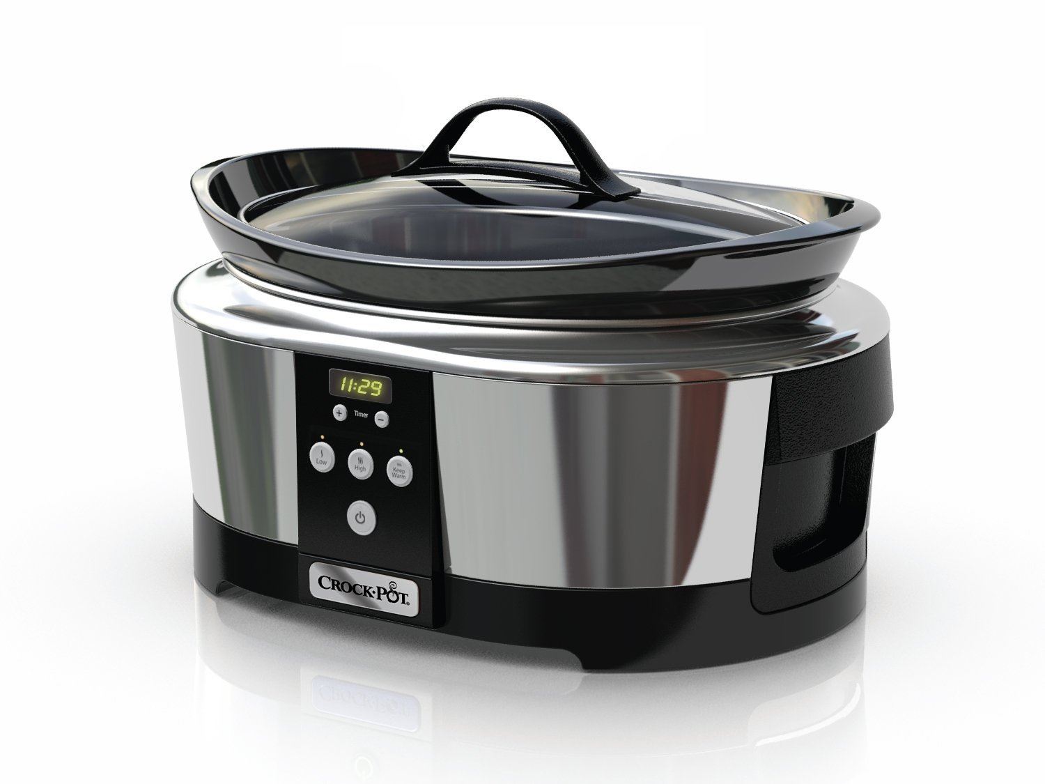 Renewed 5.7 L Crock-Pot CSC031 Slow Cooker with Hinged Lid 