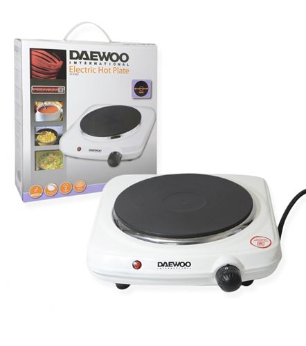 Daewoo 220 Volt Single Hot Plate Electric Burner 1500W Variable Heat Setting