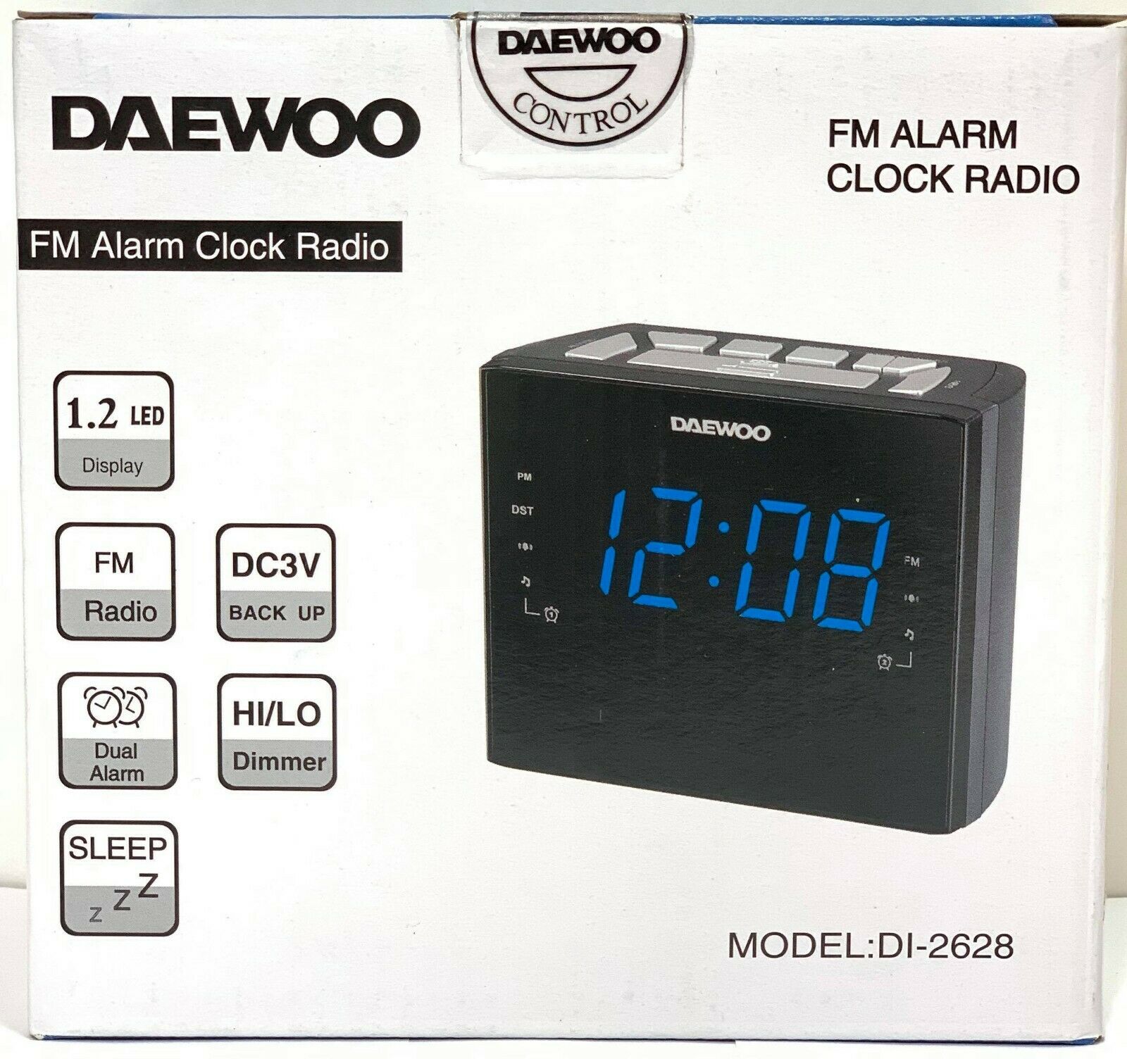 New Daewoo 220 Volt DI-2628 Alarm Clock Radio for Export 220v Overseas Use Only 