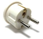 Type E American to European Schuko Plug With Grounding White Color US TO EU Plug SS409
