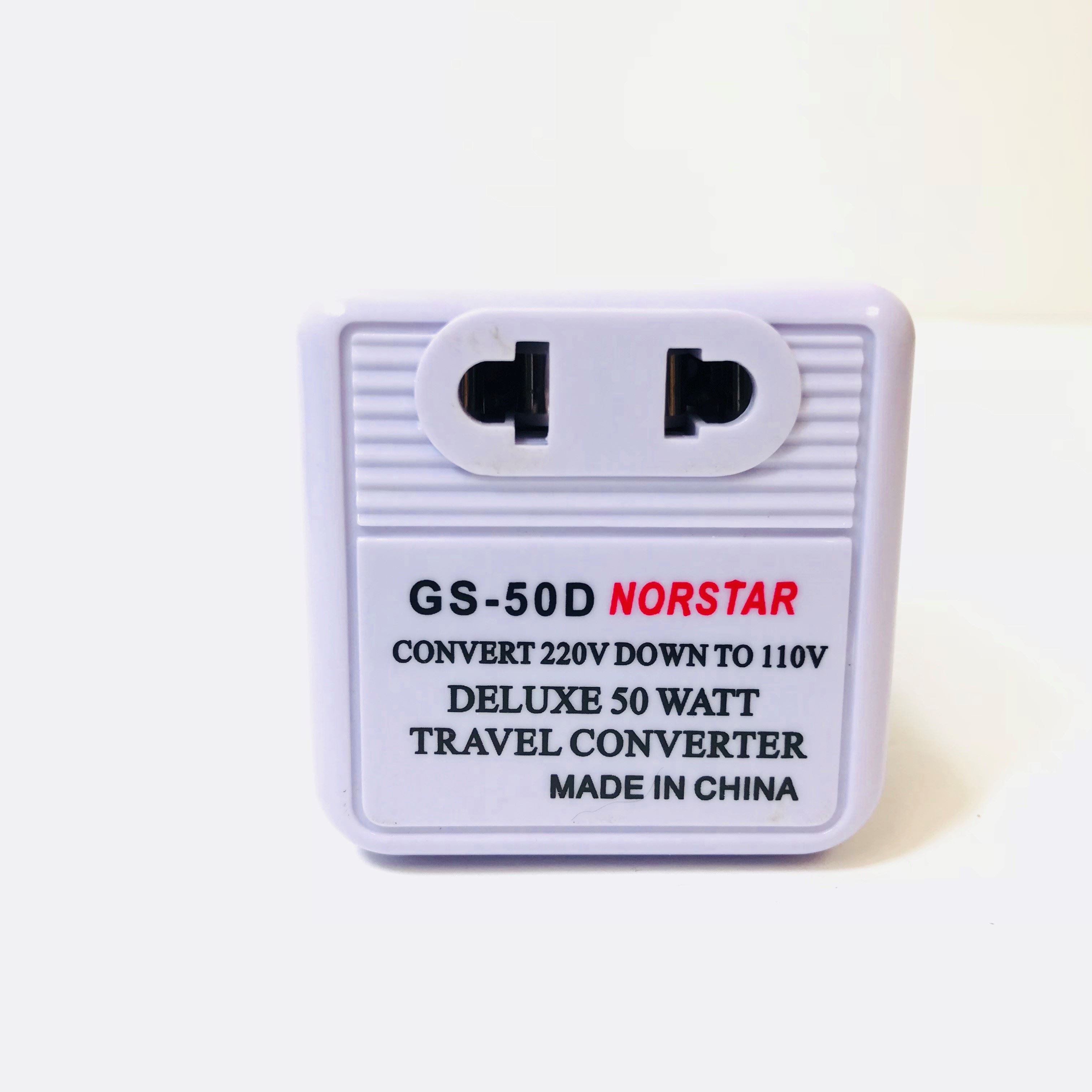 Norstar 50 Watt Step Up Reverse Compact International Travel Voltage Converter 