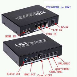 PAL NTSC 720P 1080P HD Video Converter Upscaler AV HDMI Converter V250