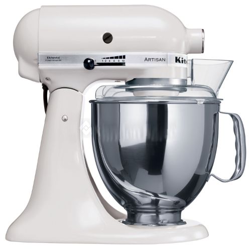 KitchenAid White 220 Volt 4.8L Artisan Stand Mixer 220V 300 Watt 10-Speed 5 QT