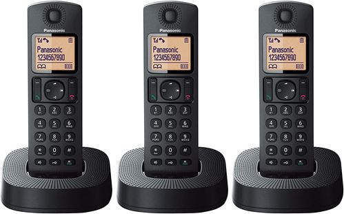 Panasonic KX-TGC313SPB 220 Volt 3-Handset Cordless Phone 220v-240v For Export Overseas Use