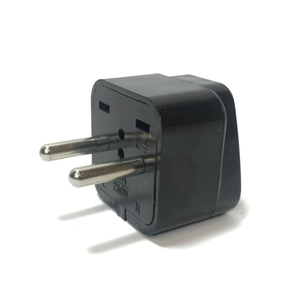 Asia Power Plug Seven Star Type C SS-411 Asian European Plug Adapter, Black, Universal