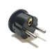 Seven Star SS409 Multipacks European Schuko Plug with Grounding Black For Type E / F Electric Outlet - SS409-B