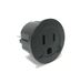 Seven Star SS409 Multipacks European Schuko Plug with Grounding Black For Type E / F Electric Outlet - SS409-B
