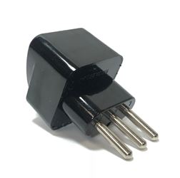 Seven Star SS418 Type L Universal Plug Adapter For Italy Black Italy plug adapter, seven star SS-418, type L adapter plug, iTALIAN adaptor, italian plug socket, italy universal plug,adapters, switzerland, europe, asia, africa, india, uk, universal adapters,220 plug,220v adapter,220 volt adapter,220 adaptor