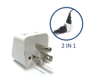Seven Star SS717 Universal to USA Grounded Plug Adapter USA plug adapter,US adapter plug,adaptor,SS-417,plug socket,universal plug,adapters,US,USA,America,europe,asia,africa,india,uk,universal adapters,220 plug,220v adapter,220 volt adapter,220 adaptor
