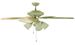 Sakura 52" 220 Volt Polished Brass Ceiling Fan with Four Lights For Export