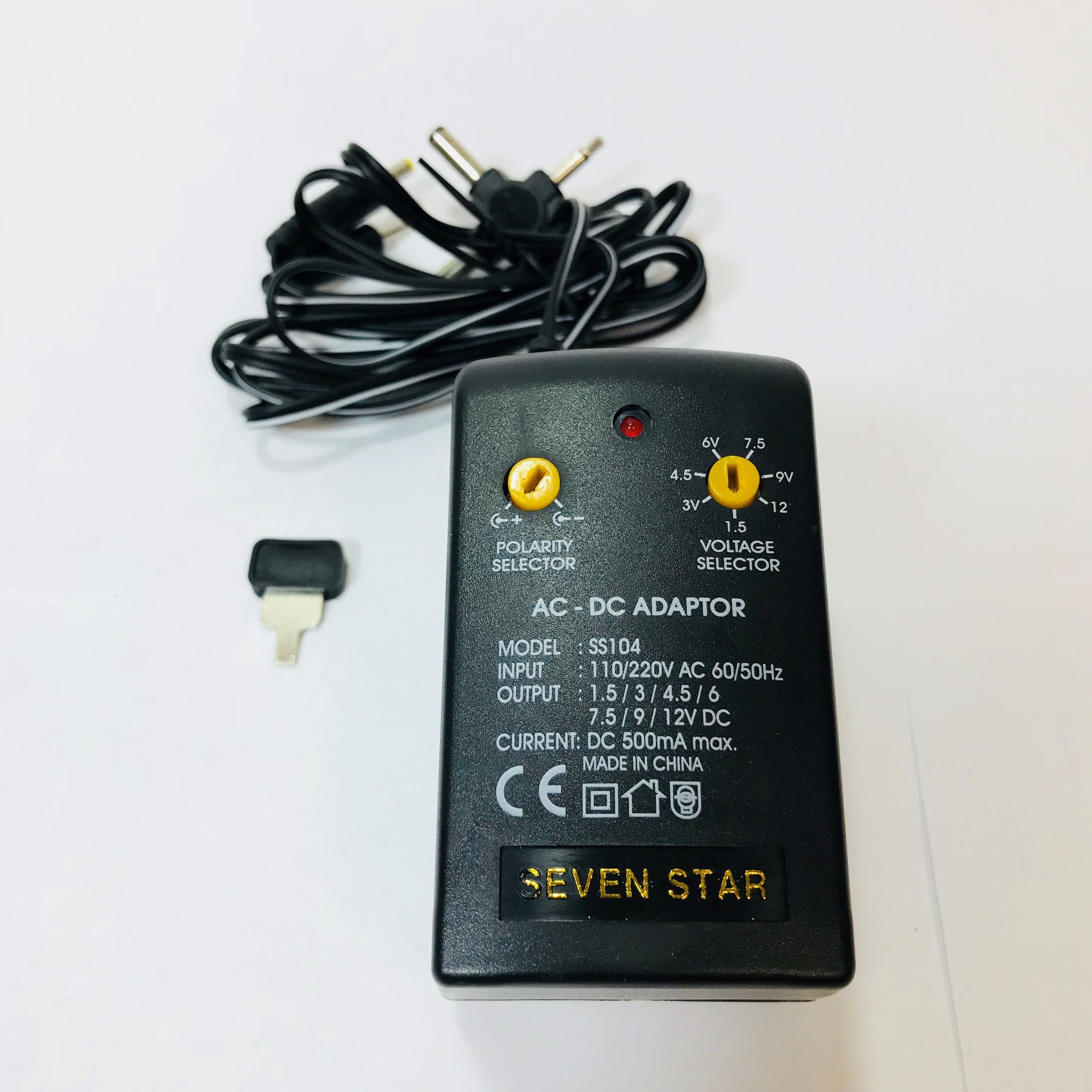 Seven Star 500ma Regulated Universal AC to DC Converter With Multiple Connector for sale online 