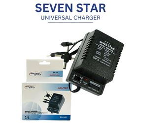 Seven Star SS105 Universal AC To DC Power Adapter Charger 1000ma 1.5V 3V 4.5V 6V 7.5V 9V 12V
