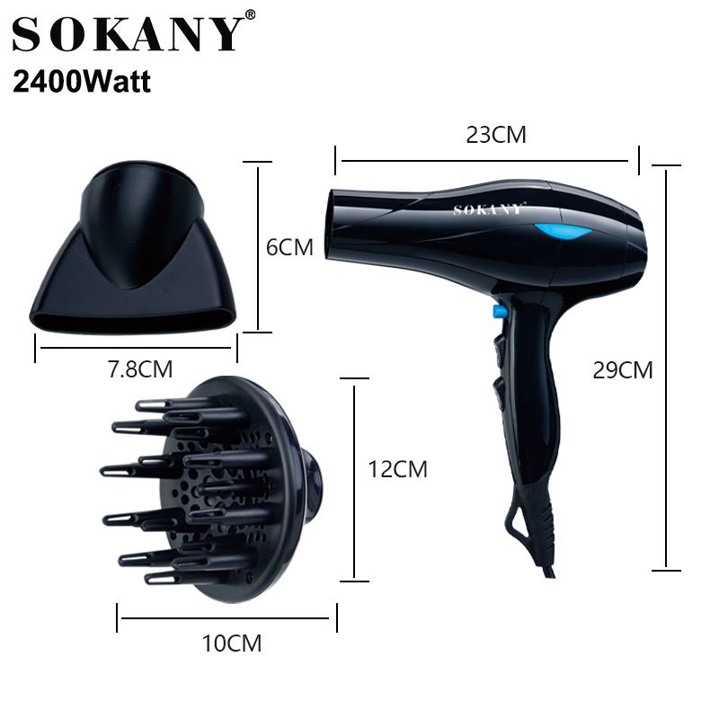 Sokany 5988 220 Volt 50Hz 2400W Professional Hair Dryer 220V 240V For sokany-5988-220-volt-50hz-2400w-professional-hair-dryer-220v-240v-for