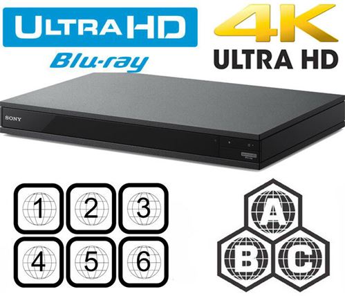 Blind Concessie Kloppen Sony UBP-X800 Ultra HD 4K Blu-ray Player Region Code Free PAL NTSC