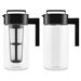 Takeya Cold Brew Coffee Maker & Storage Pitcher Set 1 Quart Size 2-PACK - 