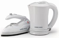 Black And Decker TK200 Cordless Kettle And Travel Iron Combo 220 Volt Black And Decker TK200, 220-240 VOLT, 220V, 220-240, 240V, KETTLE FOR EXPORT, KETTLE FOR OVERSEAS, INTERNATIONAL KETTLE, 220V KETTLE, 220 KETTLE, 220 VOLT KETTLE , THERMO POT