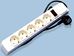 Seven Star SS-502 220 Volt Surge Protector 5-Outlet Power Strip Type E/F Plug 