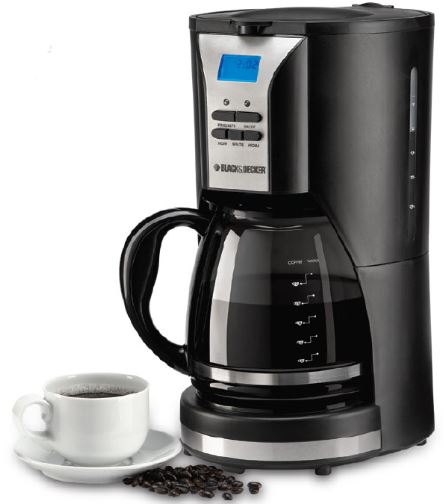 Black And Decker DCM90 12-Cup 220 Volt Coffee Maker with Timer & Display