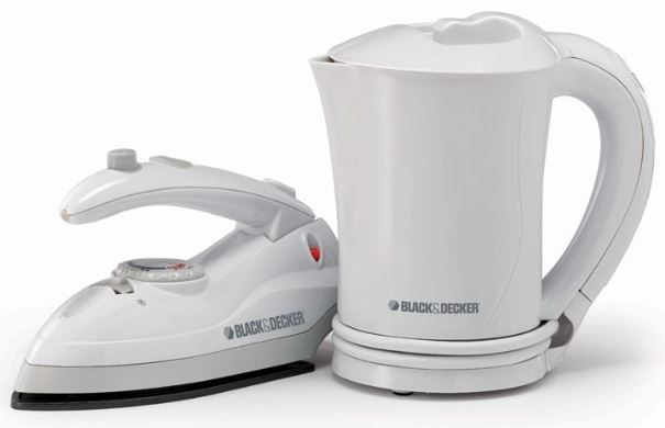 Black And Decker TK200 Cordless Kettle And Travel Iron Combo 220 Volt
