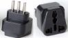 Seven Star SS-418B Type L Plug Adapter For Italy, Universal Socket, Black